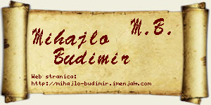 Mihajlo Budimir vizit kartica